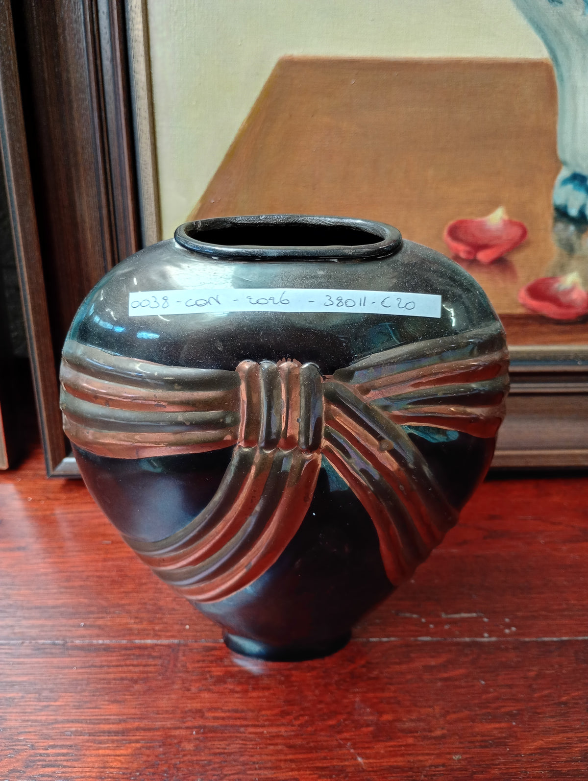 Vaas ovaal klein Art deco - keramiek geglazuurd