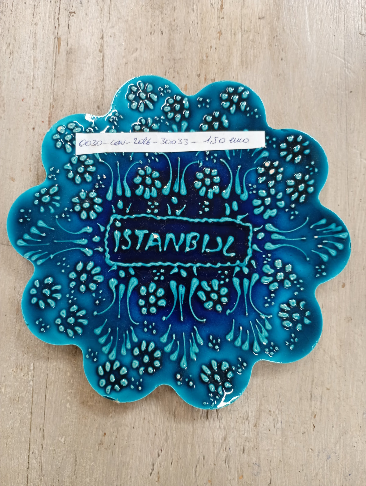 Turkoise onderlegger Istanbul - keramiek