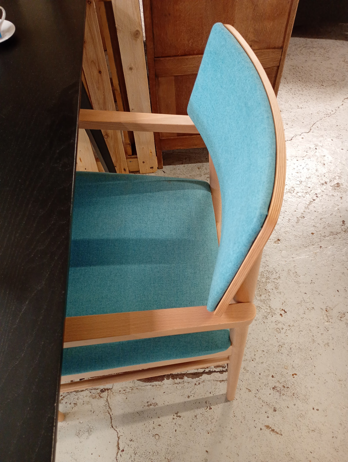 Stoel met groen / blauwe bekleding-verschillende modellen