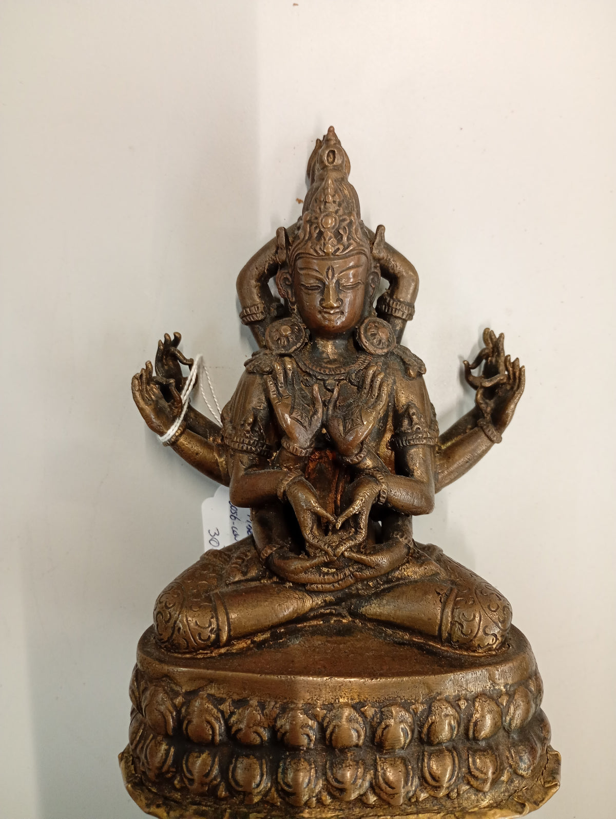 Bronzen altaarbeeldje Tibet 16 CM hoog