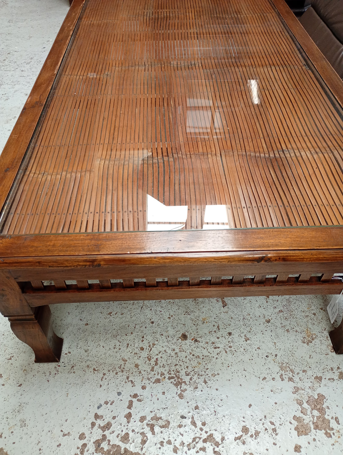 Massief houten/bamboo salontafel