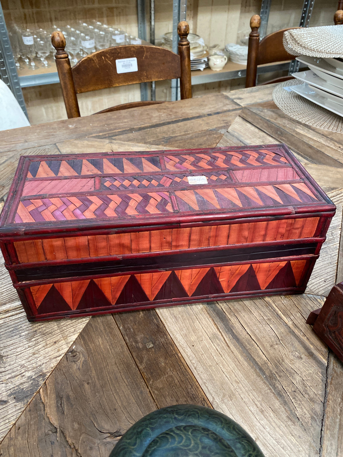 Rieten/houten box