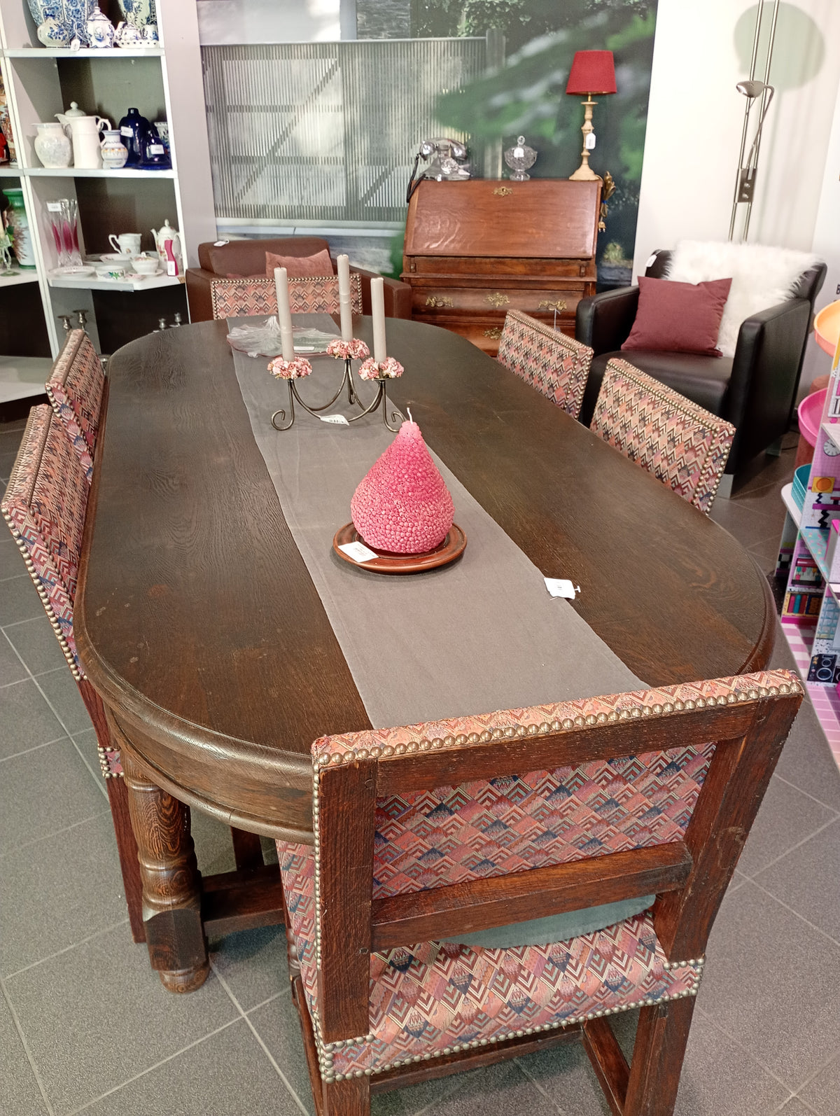 Stoelen met bekleding-set 6