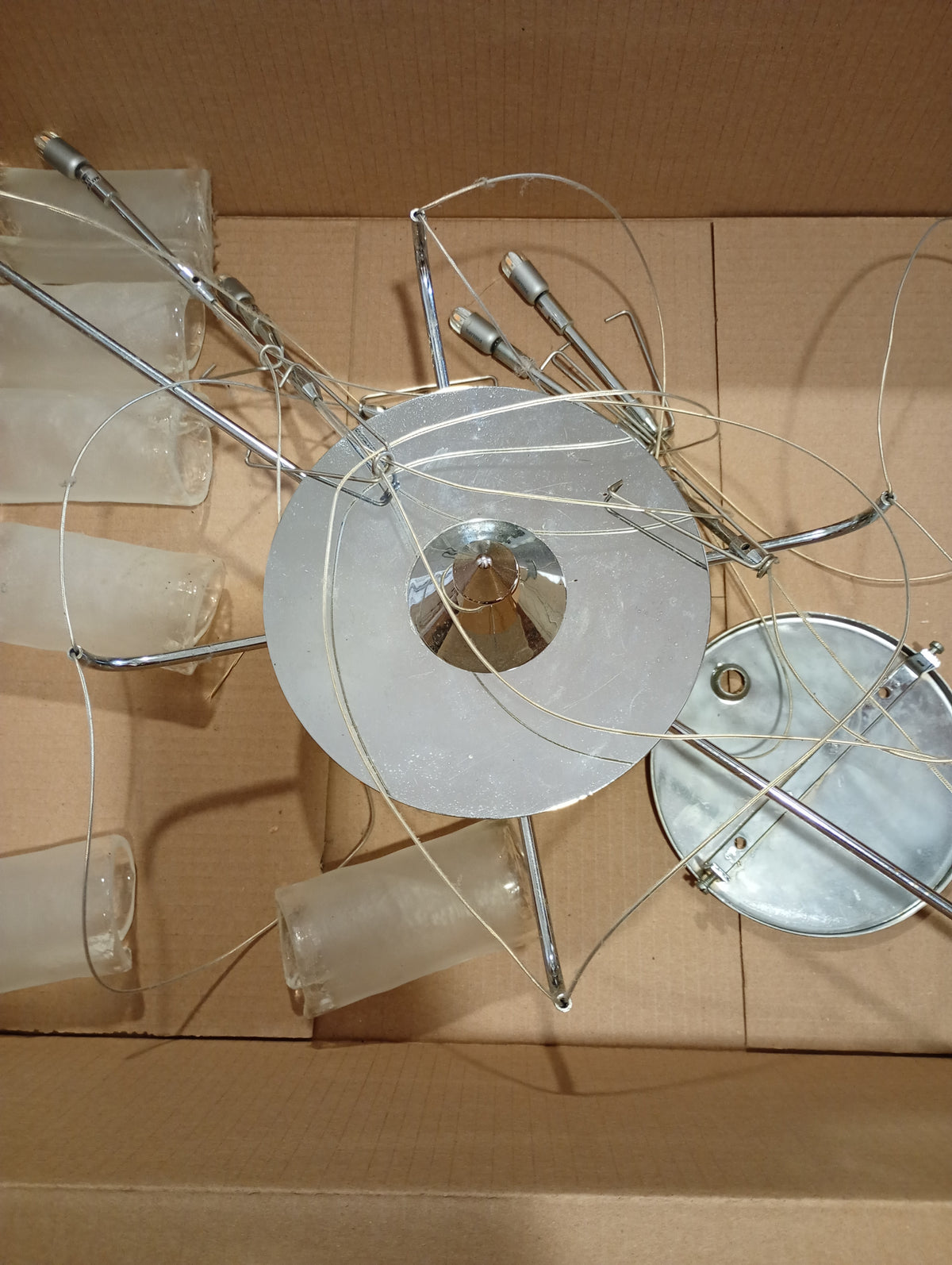 Luster met glaswerk