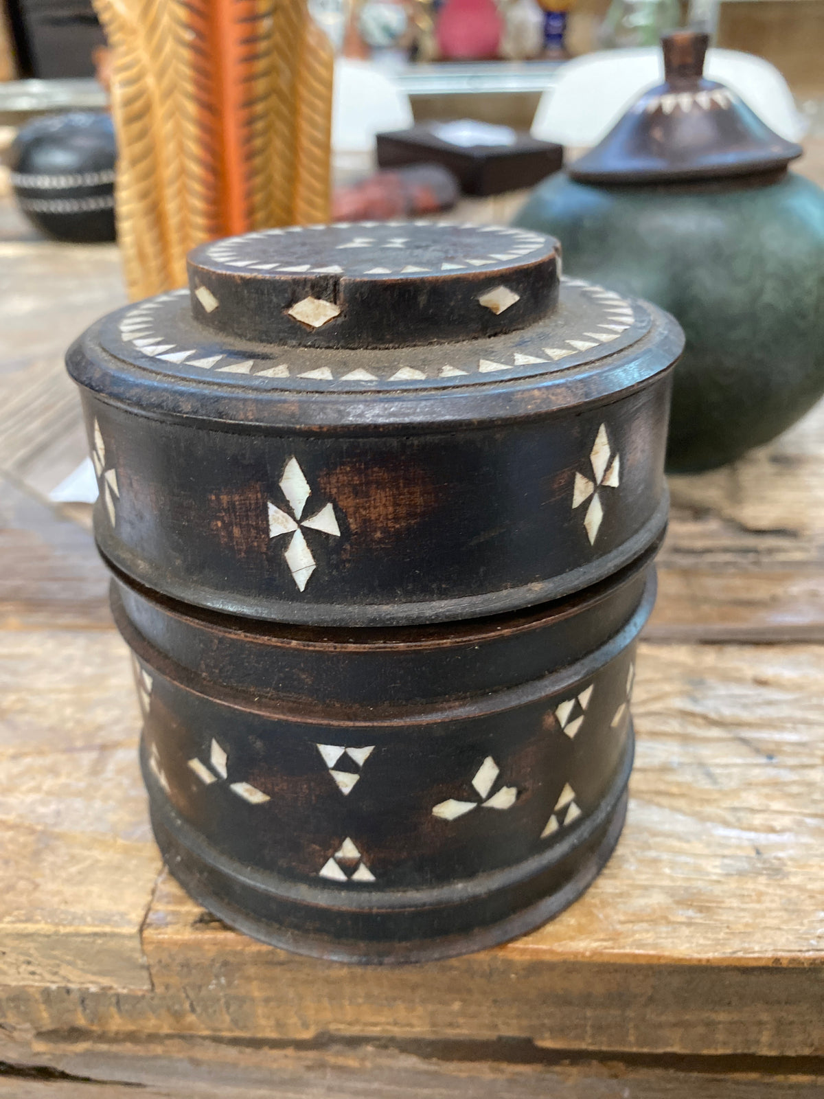 Handwerk pot met deksel