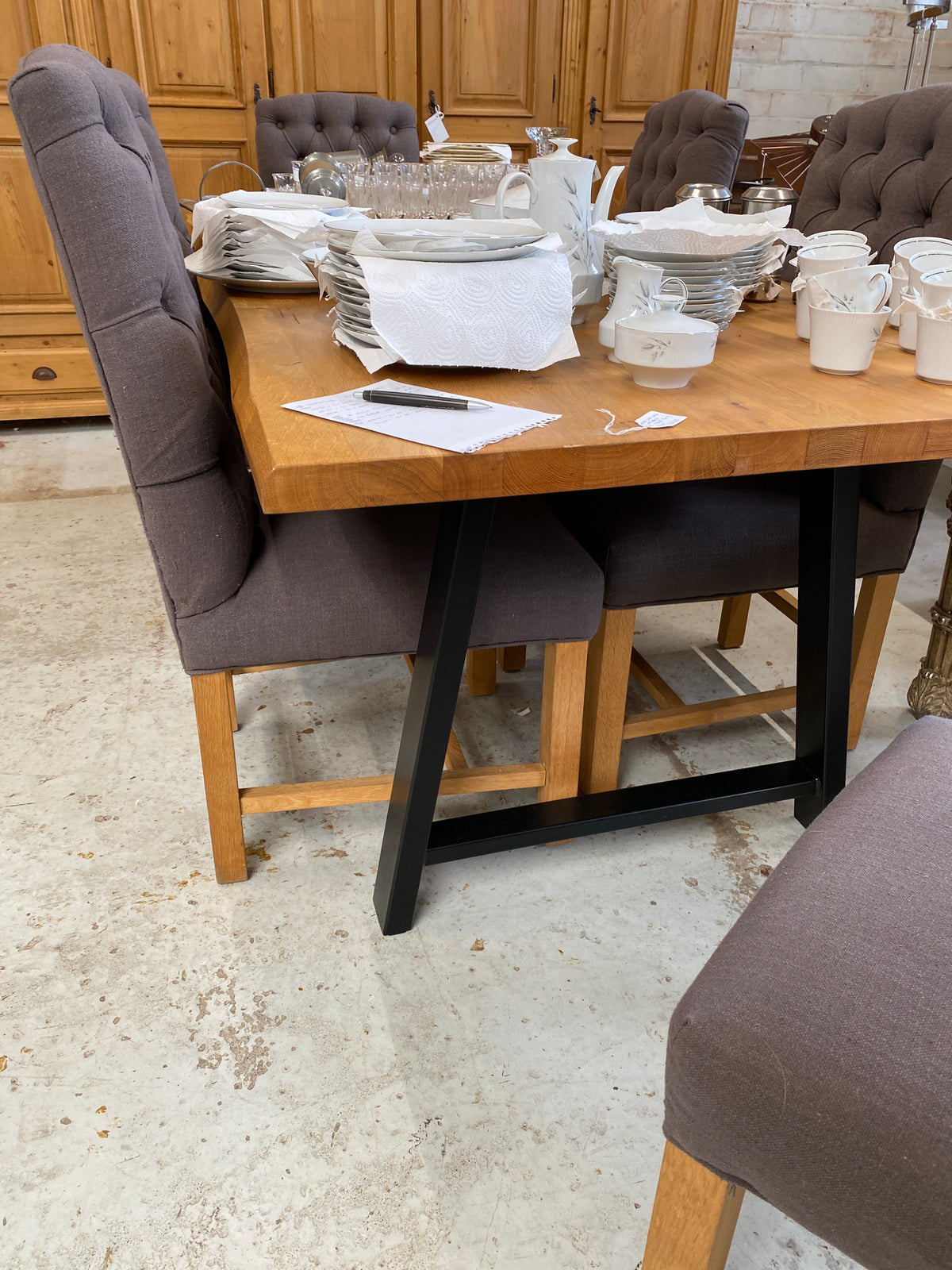 Tafel eik/zwart