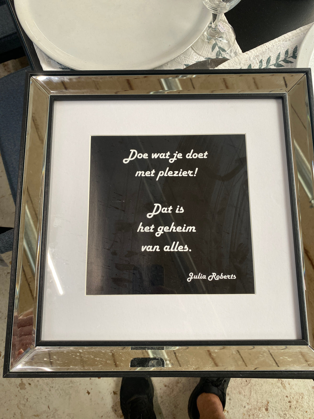 Kader met spiegelframe
