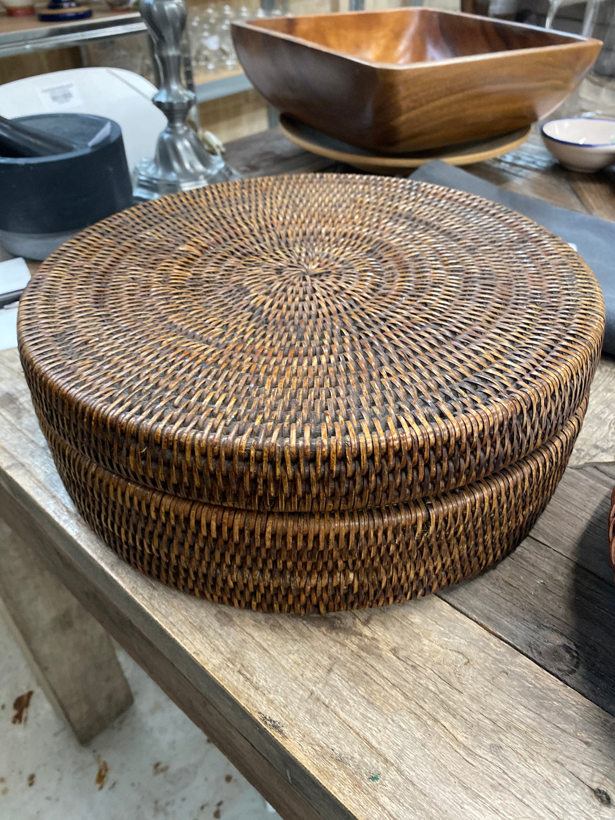 Geweven opbergmand rotan