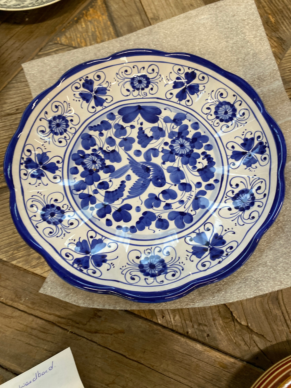 Vintage majolica wandbord