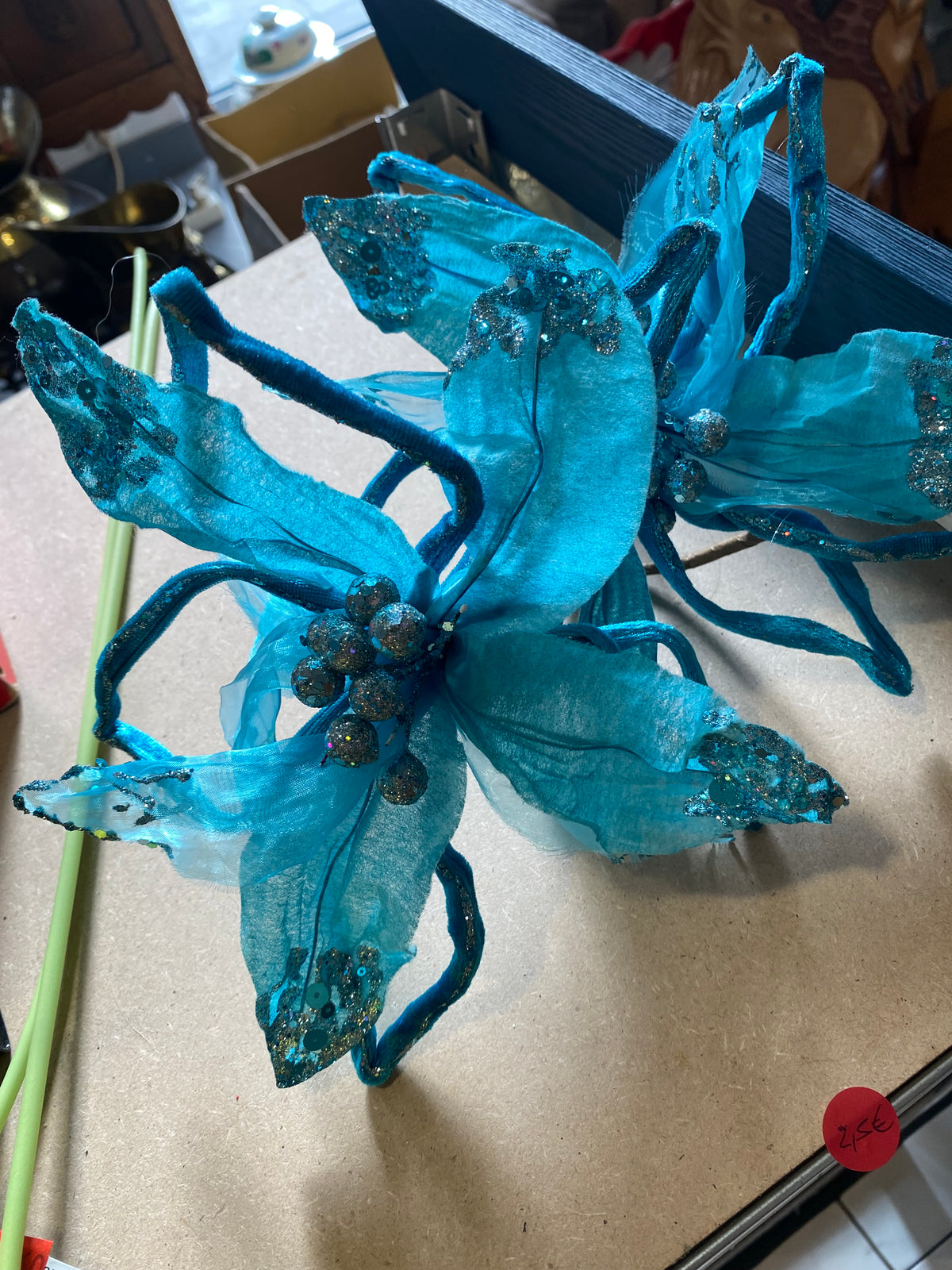 Deco bloem blauw