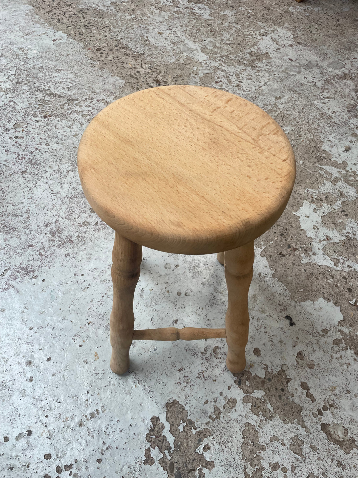 Gezandstraalde kruk- massief hout