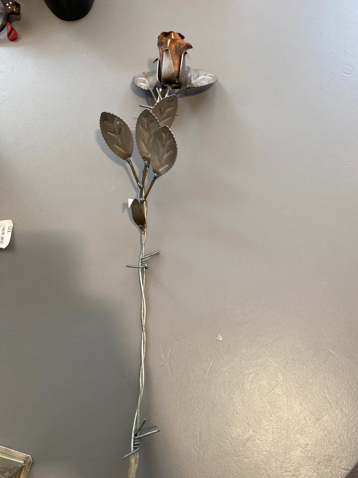 Handgemaakte metalen roos