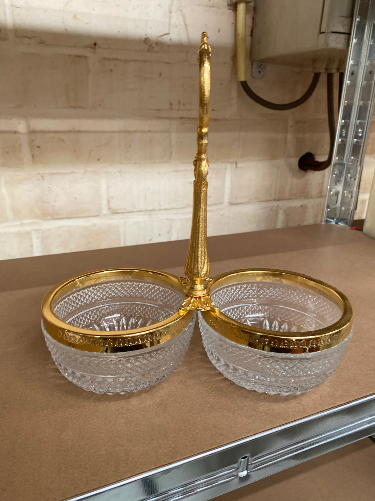 Hollywood regency kristal caddy