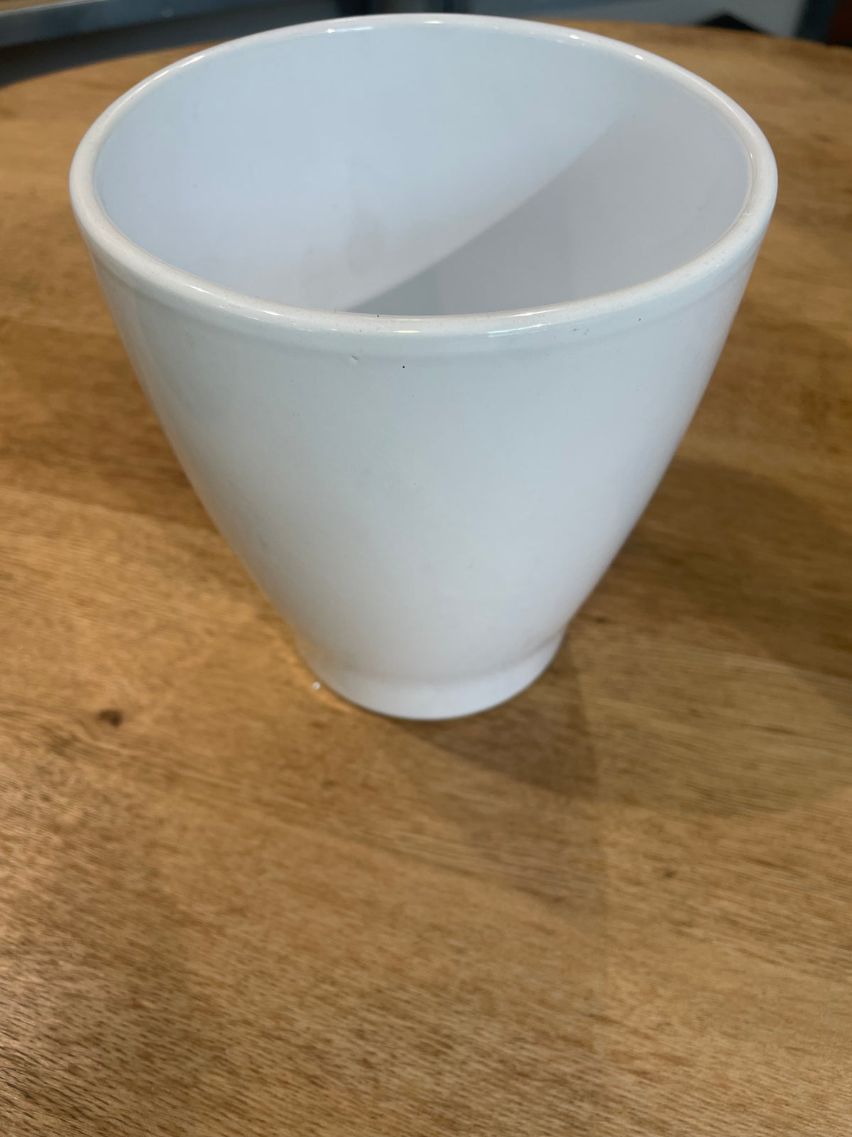 Bloempot wit langwerpig