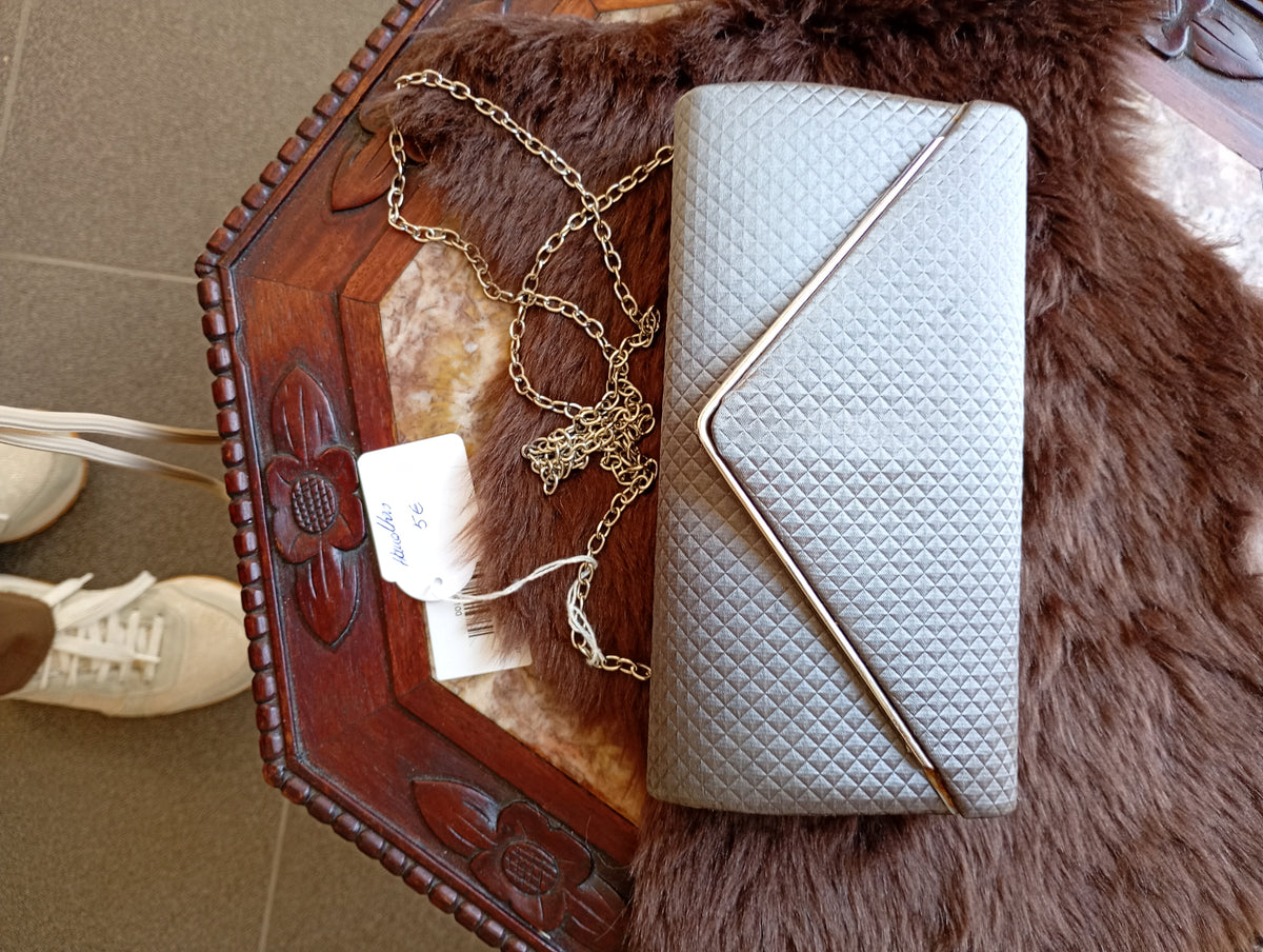 Handtas enveloppe met zilveren ketting
