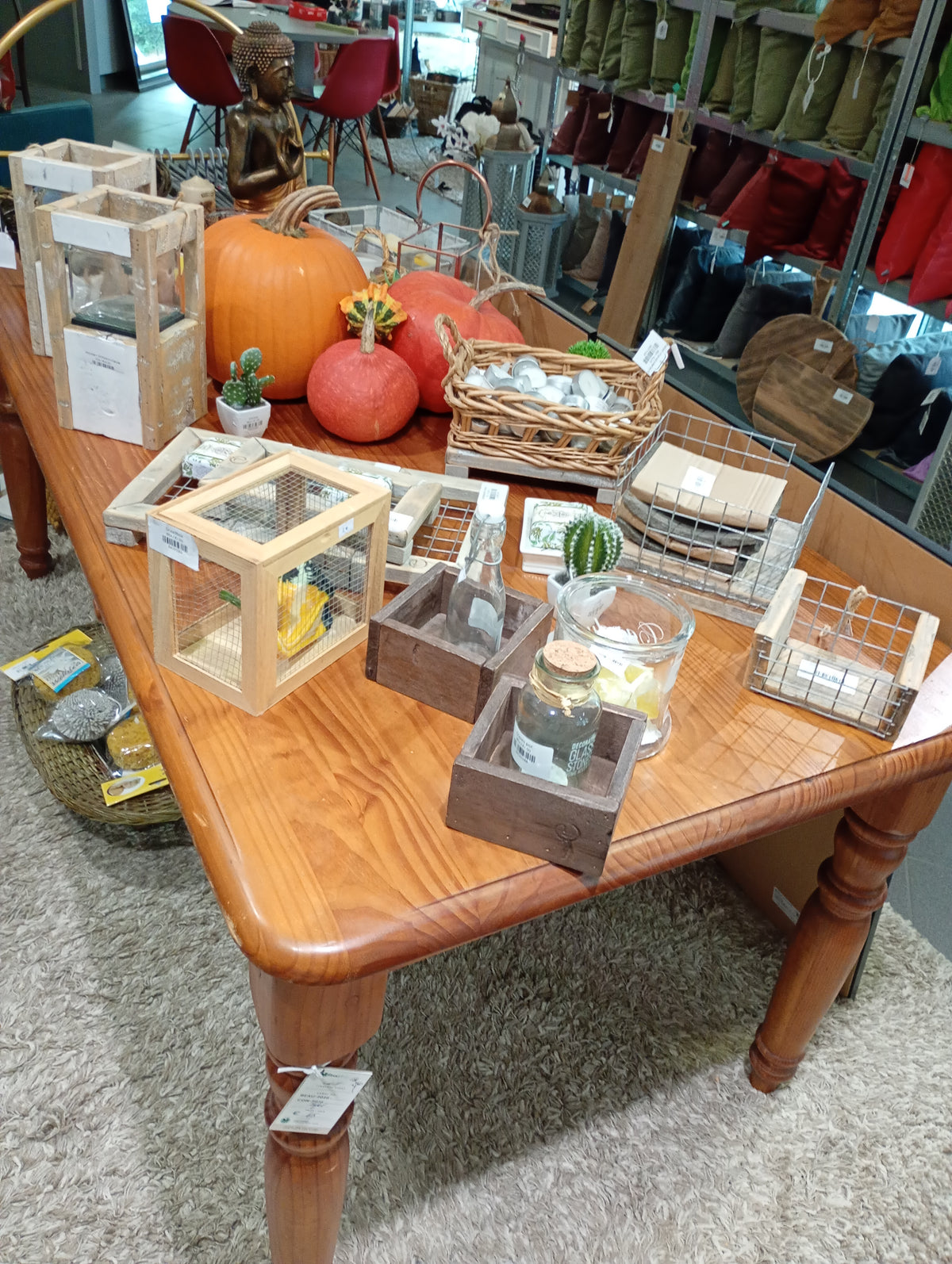 Massief houten tafel