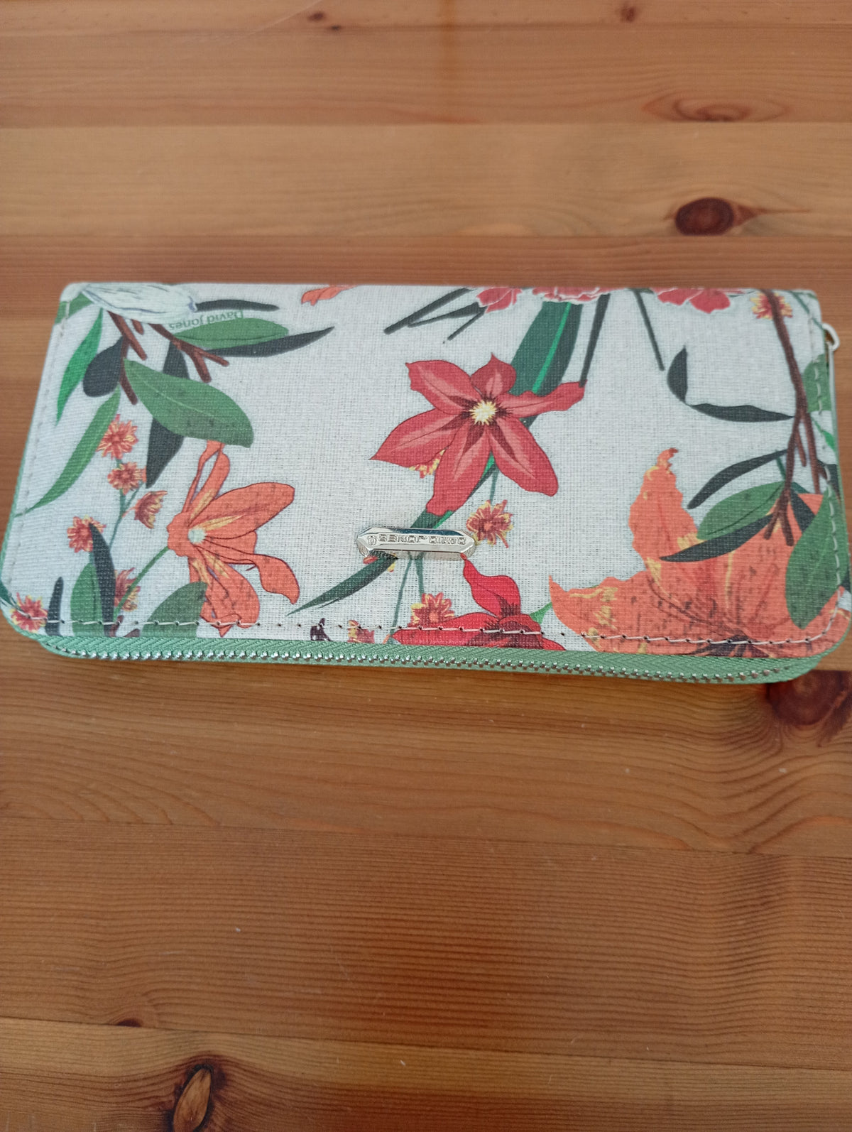 Portefeuille-groen/bloemen-nieuw