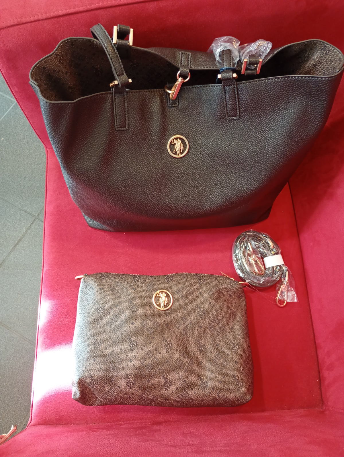 Handtas met make-up zak US polo