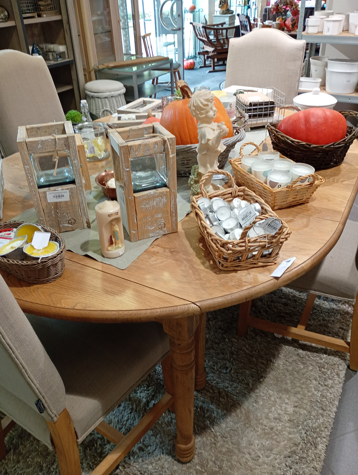 Landelijke massief houten tafel