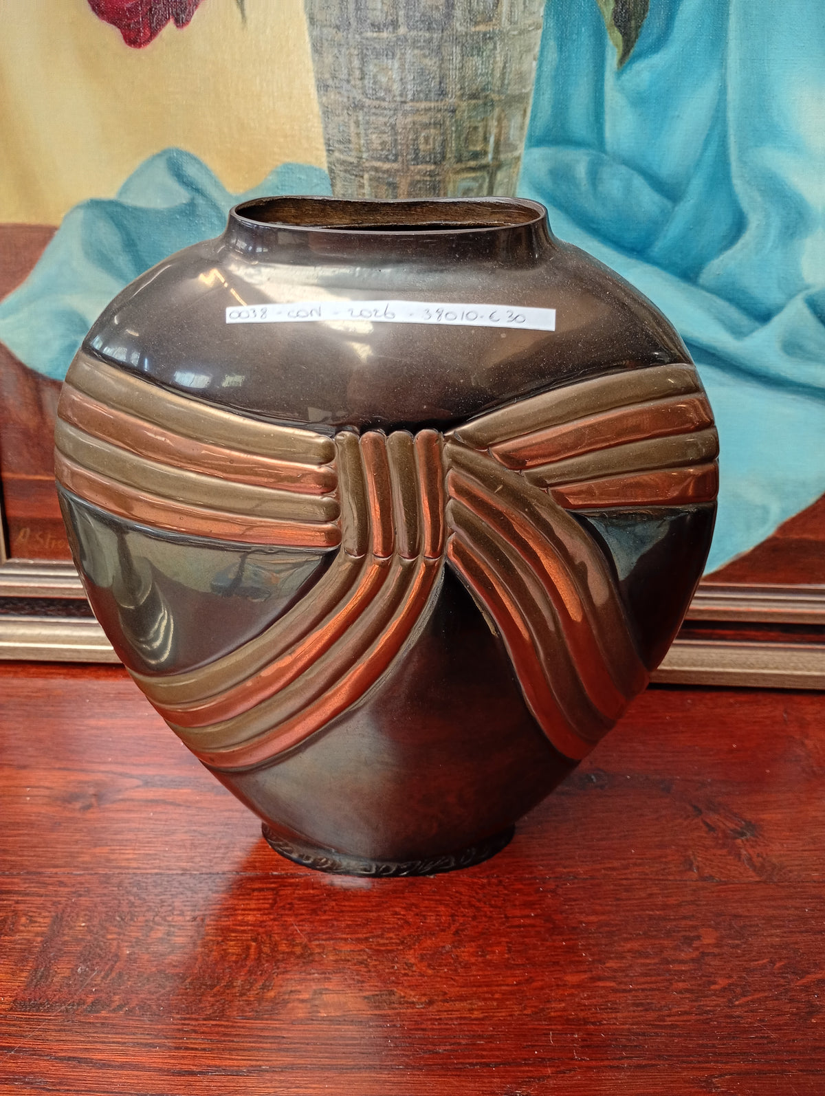 Vaas ovaal groot art deco - keramiek geglazuurd