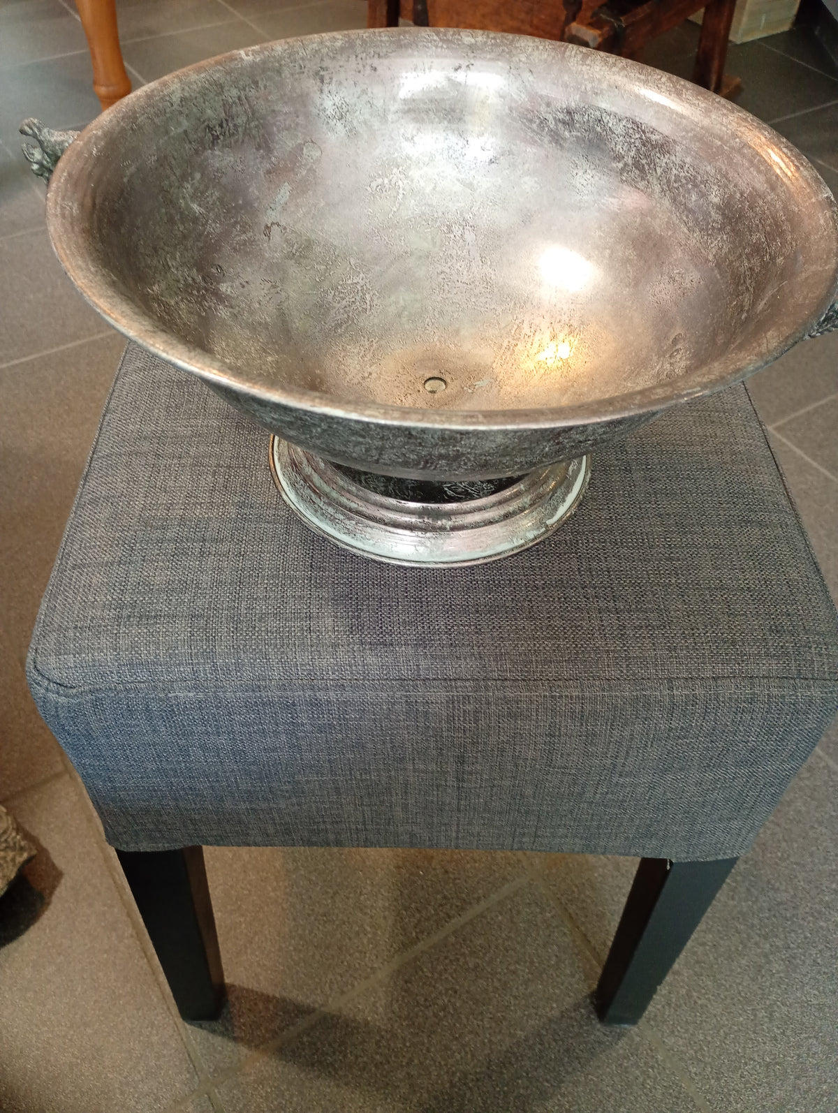 Metalen Brocante schaal