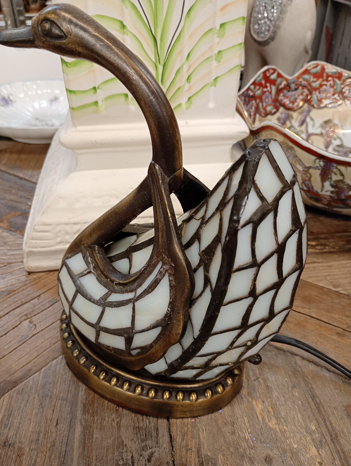Reproductie Zwanenlamp Tiffany