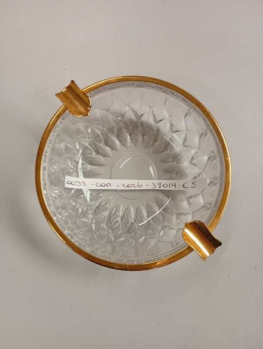 Asbak klein gouden rand