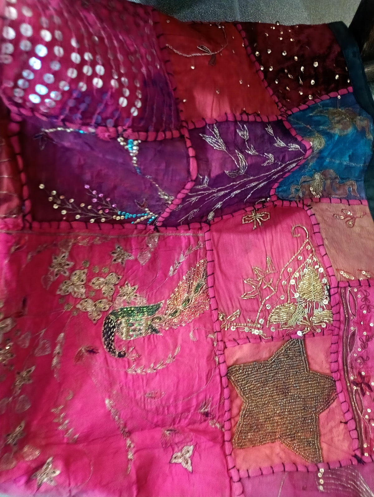 Muurtapijt patchwork Indië